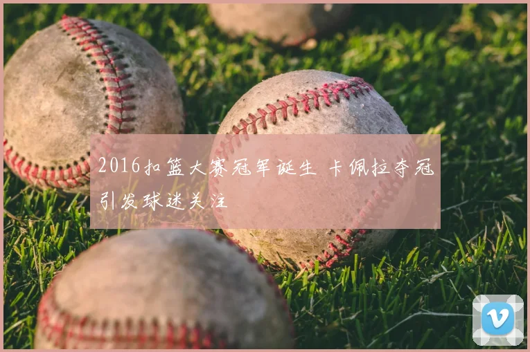 2016扣篮大赛冠军诞生 卡佩拉夺冠引发球迷关注